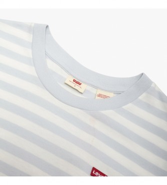 Levi's Camiseta perfecta a rayas blanco, azul claro