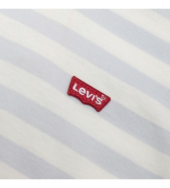 Levi's T-shirt rayé blanc et bleu clair parfait