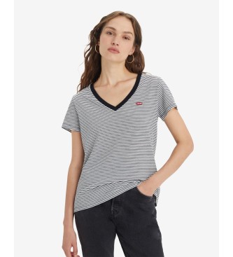 Levi's THE PERFECT TEE POCKET NECK T-shirt wit, zwart