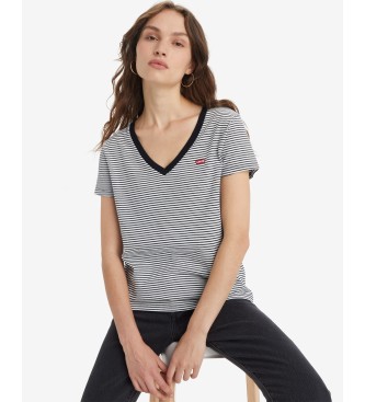 Levi's THE PERFECT TEE POCKET NECK T-shirt wit, zwart