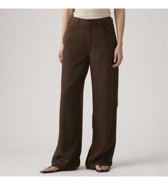 Levi's Pantal�n Cinch Wide Leg marr�n