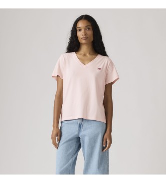 Levi's Lieblings-T-Shirt mit rosa V-Ausschnitt