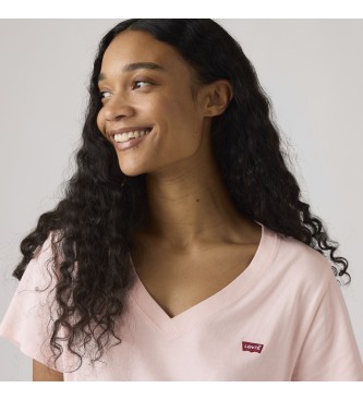 Levi's Lieblings-T-Shirt mit rosa V-Ausschnitt