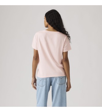 Levi's Lieblings-T-Shirt mit rosa V-Ausschnitt