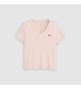 Levi's Lieblings-T-Shirt mit rosa V-Ausschnitt