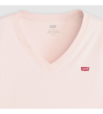 Levi's Lieblings-T-Shirt mit rosa V-Ausschnitt