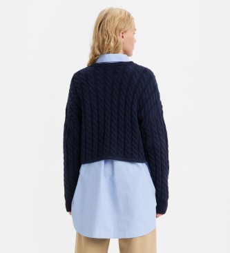 Levi's Jersey  de lana Rae Cropped Sweater Blues