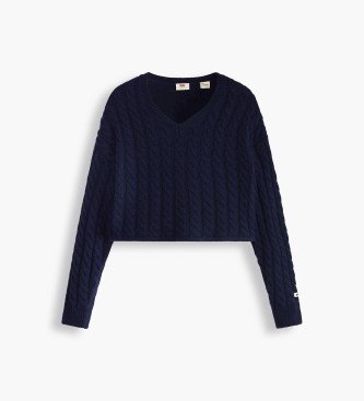 Levi's Jersey  de lana Rae Cropped Sweater Blues