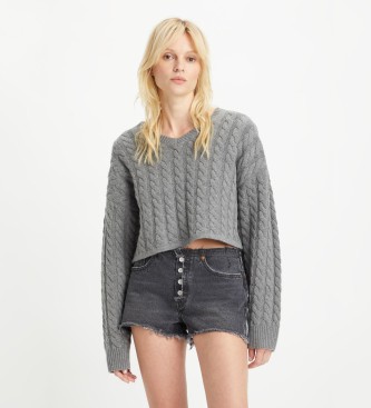 Levi's Rae Cropped Sweater Grauer Wollpullover