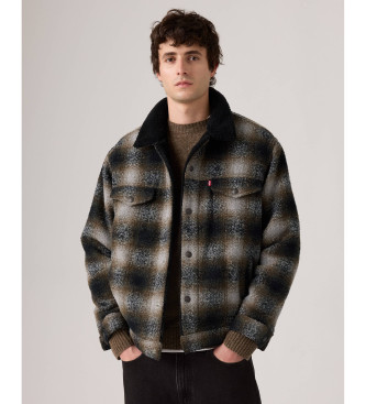 Levi's Rutig Sherpa-jacka brun