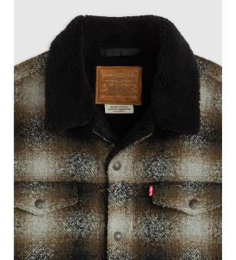 Levi's Rutig Sherpa-jacka brun