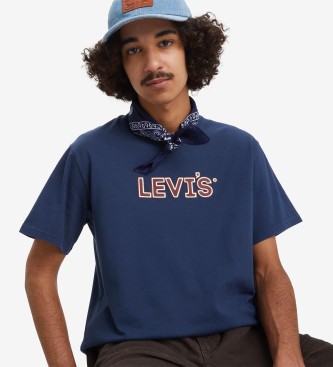 Levi's Bedrucktes T-Shirt in Marineblau mit lockerer Passform