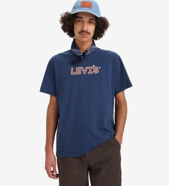 Levi's Trykt T-shirt med marinebl ls pasform