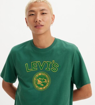 Levi's Grnes bedrucktes T-Shirt in lockerer Passform