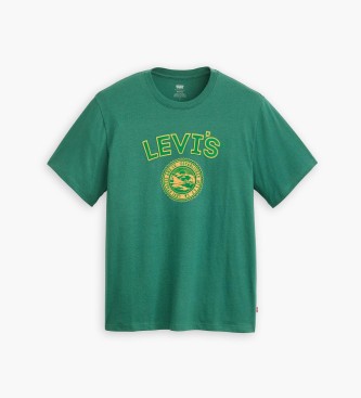 Levi's Grn, lstsiddende T-shirt med tryk