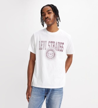 Levi's T-shirt z nadrukiem o luźnym kroju w kolorze białym