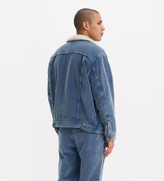 Levi's Veste de camionneur en velours ctel, coupe ample, bleu