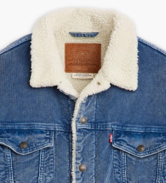 Levi's Veste de camionneur en velours ctel, coupe ample, bleu