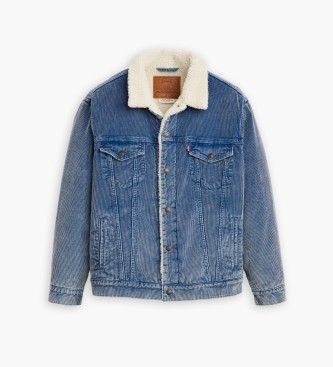 Levi's Veste de camionneur en velours ctel, coupe ample, bleu