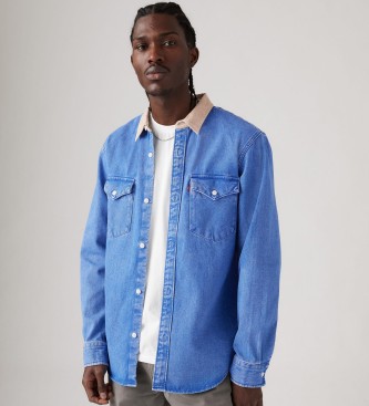 Levi's Blaues Denim-Hemd in lockerer Passform