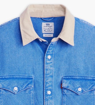 Levi's Camisa de ganga azul de corte descontrado