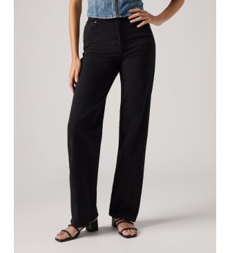 Levi's Jeans neri a vita alta con gabbia toracica