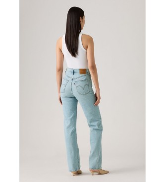 Levi's Calas de ganga com gola redonda de comprimento total azul
