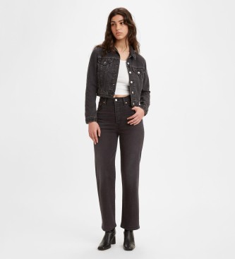 Levi's Jean Straight Ankle Ribcaage schwarz