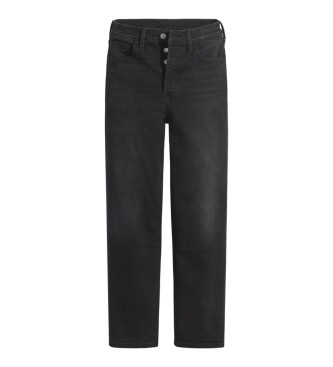 Levi's Jean Straight Ankle Ribcaage zwart