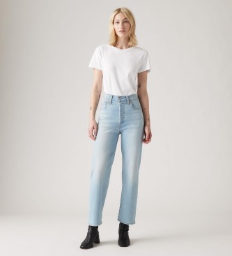 Levi's Blauwe Ribcage Rechte Enkelbroek