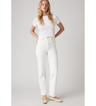 Levi's Jeans rectos tobilleros Ribcage  blanco