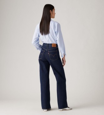 Levi's Ribcage Jeans wijde pijpen blauw