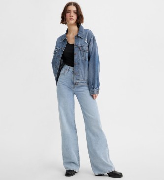 Levi's Ribcage Jeans mit weitem Bein blau