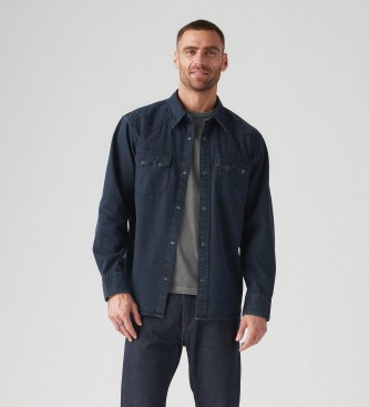 Levi's Sawtooth Relaxed Westernskjorta marinbl