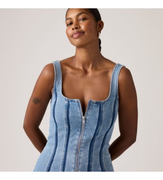 Levi's Kjole med lynl�s og s�mme bl�