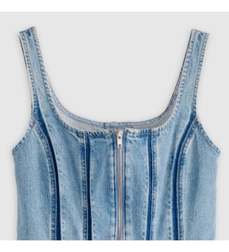 Levi's Kjole med lynl�s og s�mme bl�