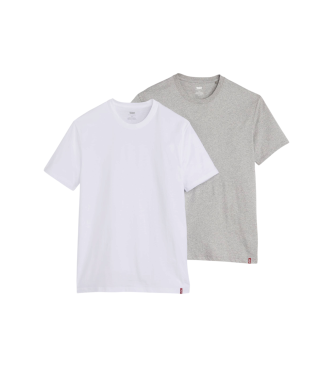 Levi's Set om 2 T-shirts vit, gr�, �tsittande