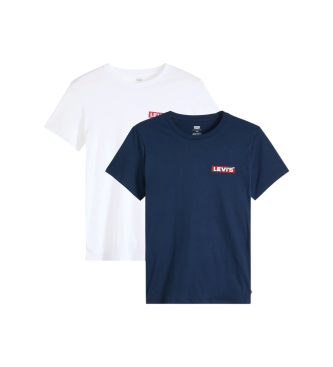 Levi's Set 2 grafiska T-shirts vit, marinbl�