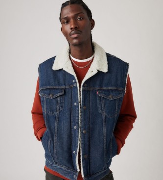 Levi's Colete Borreguito Trucker Jacket Type Iii azul