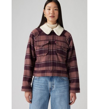 Levi's Veste en flanelle lilas des annes 90 rtrcie