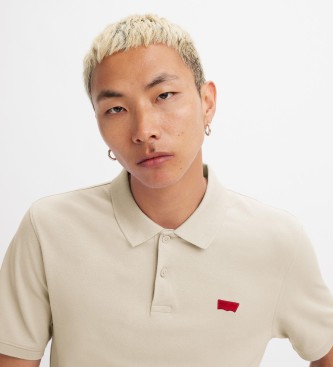 Levi's Slim Housemark beige polo shirt