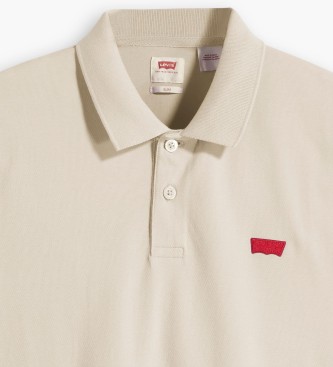 Levi's Slim Housemark beige polo shirt