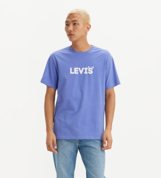 Levi's Koszulka o luźnym kroju w kolorze niebieskim