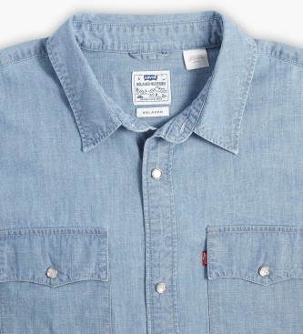 Levi's Camicia western blu dal taglio rilassato