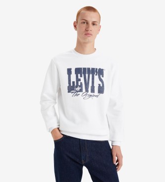 Levi's Standardowa biała bluza z nadrukiem