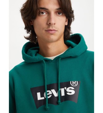 Levi's Graficzna bluza z kapturem Standard Green