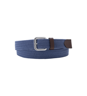 Levi's Stretch woven leather belt blue