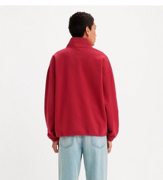 Levi's Sweatshirt 1/4 Reiverschluss Rot
