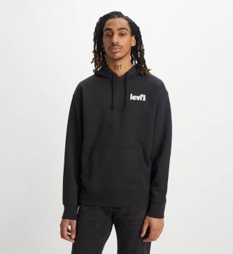 Levi's Printed hooded sweatshirt with baggy black hood