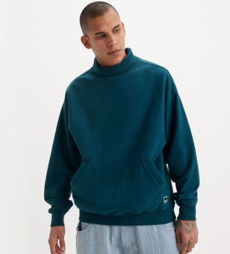 Levi's Sweat  col roul Skateboarding bleu